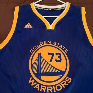 Adidas Golden State Warriors Blue and Gold Jersey